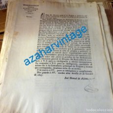 Manuscritos antiguos: 1827, CIRCULAR SOBRE DOTACION ALCALDE MAYOR DE SAN PEDRO MANRIQUE, SORIA, 1 HOJA