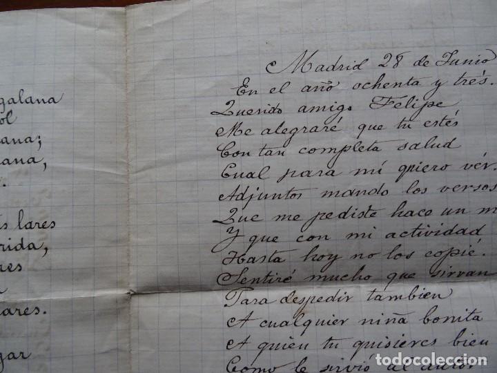 Manuscritos antiguos: Poes&iacute;as originales firmadas - Foto 2