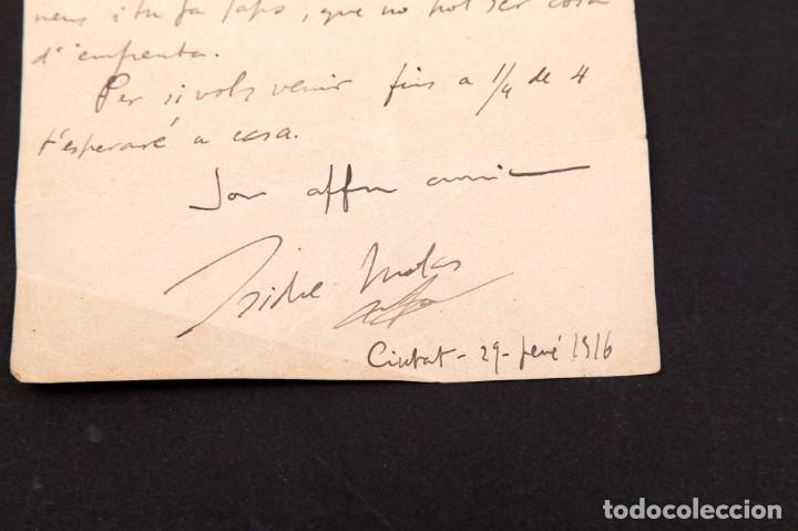 Manuscritos antiguos: ISIDRE MOLAS I FONT - CARTA MANUSCRITA - Foto 2