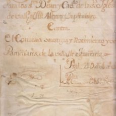 Manuscritos antiguos: CENSO DEL DEÁN Y CABILDO DE VALLADOLID CONTRA LOS VECINOS DE TAMARIZ. AÑO 1676.. Lote 145132106