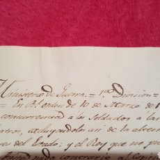 Manuscritos antiguos: DOCUMENTO PERMITIENDO A LOS SOLDADOS ACCESO TEATRO Y JARDINES PÚBLICOS. 1820