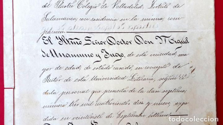 Manuscritos antiguos: SALAMANCA - 1900 - MIGUEL DE UNAMUNO - Foto 1