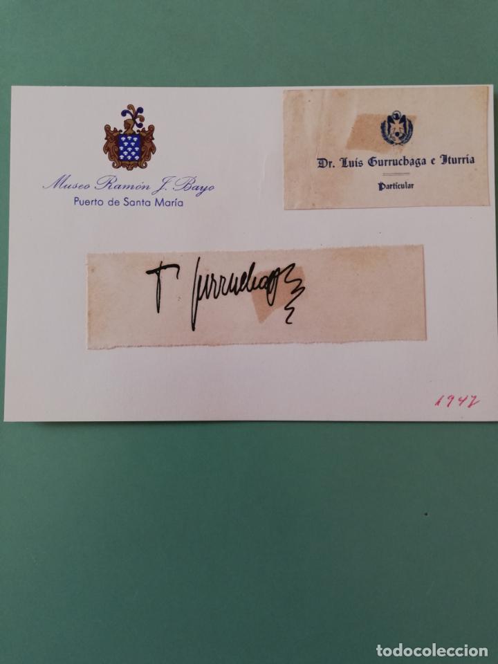 Manuscritos antiguos: SIGNED. FIRMA DE LUIS TURRUCHAGA E ITURR&Iacute;A. 1947 - Foto 1