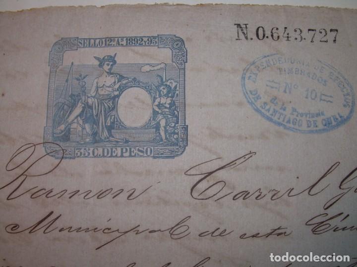 Manuscritos antiguos: MANUSCRITO DE SANTIAGO DE CUBA....1893 - Foto 2