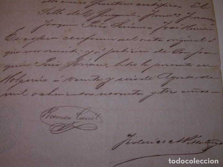 Manuscritos antiguos: MANUSCRITO DE SANTIAGO DE CUBA....1893 - Foto 10