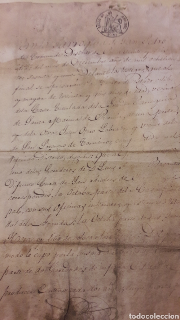 Manuscritos antiguos: 1861 Santa Marina Ramil Lugo - Foto 1