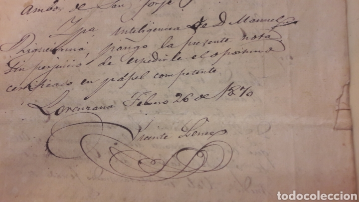 Manuscritos antiguos: 1842 San Jorge de Lorenzana - Foto 2