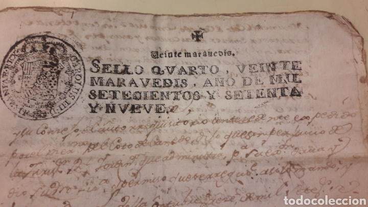 Manuscritos antiguos: 1729 escritura Lugo - Foto 3
