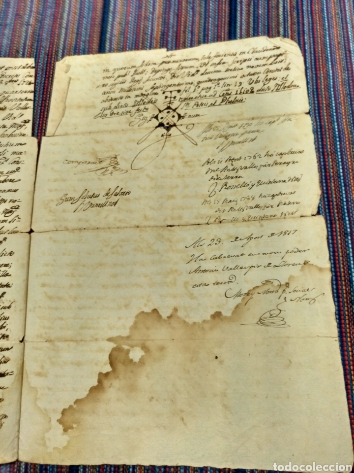 Manuscritos antiguos: DOCUMENTO DOS HOJAS 1748 RELATIVO A MANACOR MALLORCA - Foto 2