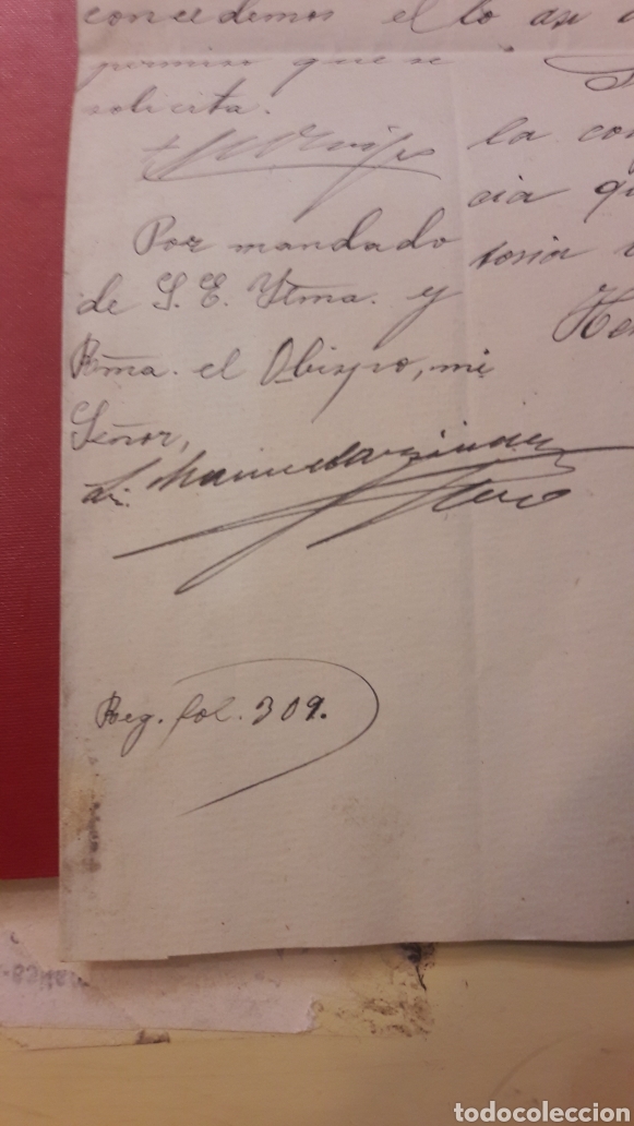 Manuscritos antiguos: 1917 Lugo Obispado Firma Obispo - Foto 2