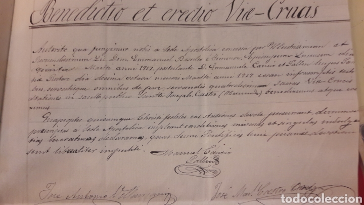 Manuscritos antiguos: 1917 Lugo Obispado Firma Obispo - Foto 3