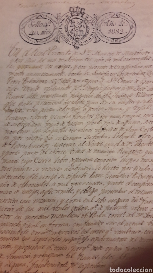 Manuscritos antiguos: 1832/33 Mondo&ntilde;edo Lugo - Foto 1