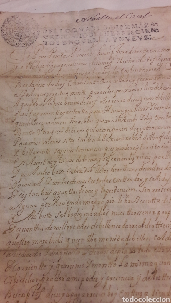 Manuscritos antiguos: 1699 Billaronte Lugo - Foto 1