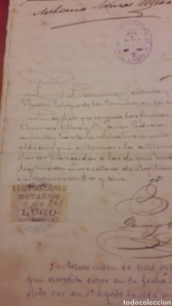 Manuscritos antiguos: 1898 Lugo escritura - Foto 2