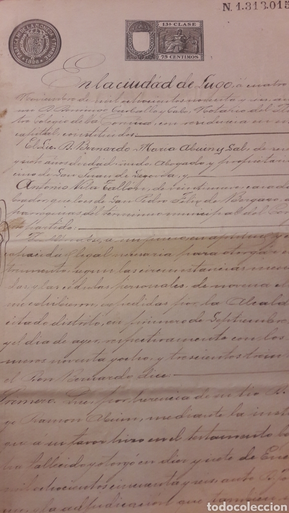 Manuscritos antiguos: 1898 Lugo - Foto 1