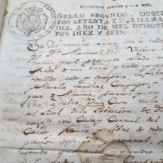 Manuscritos antiguos: MANUSCRITO CON TIMBRADO DE 1816, SELLO SEGUNDO 272 MARAVEDIS Y SELLO CUARTO 40 MARAVEDIS