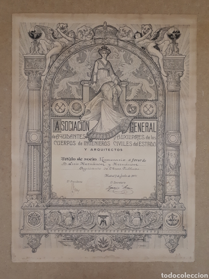 Manuscritos antiguos: Original t&iacute;tulo 1928 - Foto 1