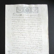 Manuscritos antiguos: AÑO 1842. CUELLAR - CHAÑE. SEGOVIA. VENTA REAL DE 2 TIERRAS DE PAN. 800 REALES DE VELLÓN. 