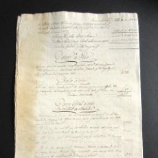 Manuscritos antiguos: AÑO 1830. MEDINA DEL CAMPO. VALLADOLID. CUENTA ANUAL MARQUÉS DE VALLEHERMOSO. CARGO A VINO. 