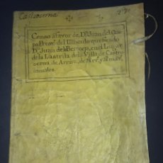 Manuscritos antiguos: 1594. PERGAMINO. SEGOVIA. PRADENA, CASTROSERNA DE ARRIBA. CENSO, CARTA DE PODER.. Lote 162769694