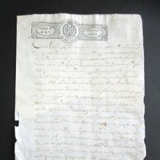 Manuscritos antiguos: AÑO 1821. PUENTEAREAS. PONTEVEDRA. OTORGAMIENTO DE PODER. VECINO FELIGRESÍA SAN JULIÁN DE GULANES. 