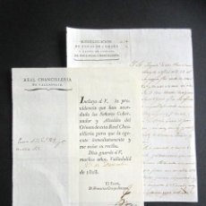 Manuscritos antiguos: AÑO 1818. VALLADOLID. OFICIOS DE REAL CHANCILLERÍA DE VALLADOLID A ALCALDE MAYOR SANTILLANA DEL MAR. Lote 162860398