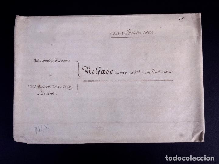 Manuscritos antiguos: MANUSCRITO EN INGL&Eacute;S SOBRE PERGAMINO 1804 - Foto 2