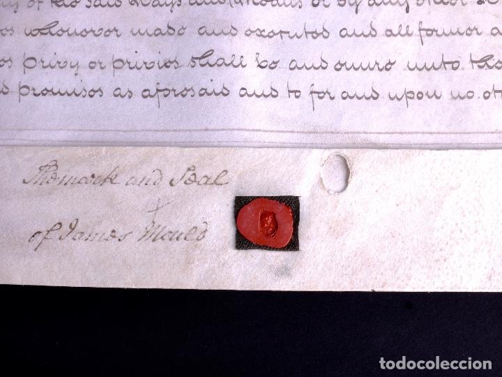 Manuscritos antiguos: MANUSCRITO EN INGL&Eacute;S SOBRE PERGAMINO 1804 - Foto 8