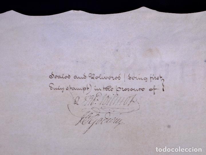 Manuscritos antiguos: MANUSCRITO EN INGL&Eacute;S SOBRE PERGAMINO 1804 - Foto 12