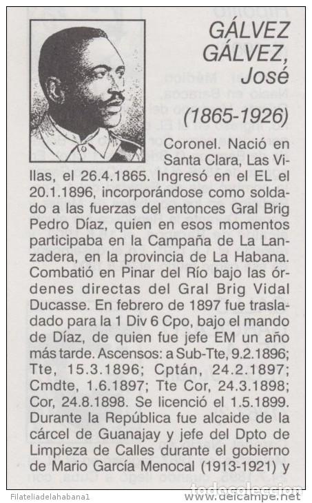 Manuscritos antiguos: *BE300 CUBA INDEPENDENCE WAR  CORONEL JOSE GALVES (MILITAR LIVE DOCS) 1898 - Foto 3