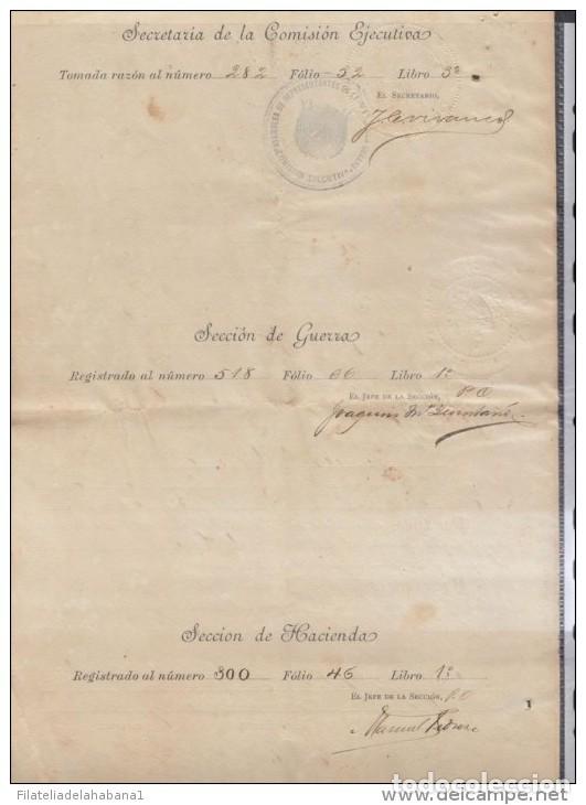 Manuscritos antiguos: *BE300 CUBA INDEPENDENCE WAR  CORONEL JOSE GALVES (MILITAR LIVE DOCS) 1898 - Foto 6