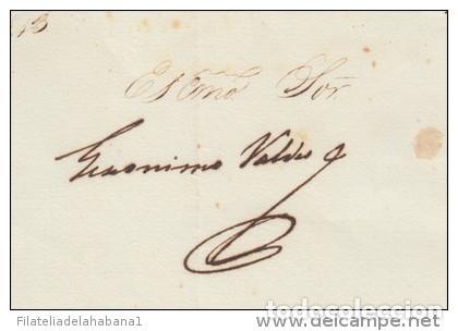 Manuscritos antiguos: BE187 SPAIN ESPA&Ntilde;A CAPTAIN GENERAL CUBA JERONIMO VALDES 1838 SIDNED - Foto 2