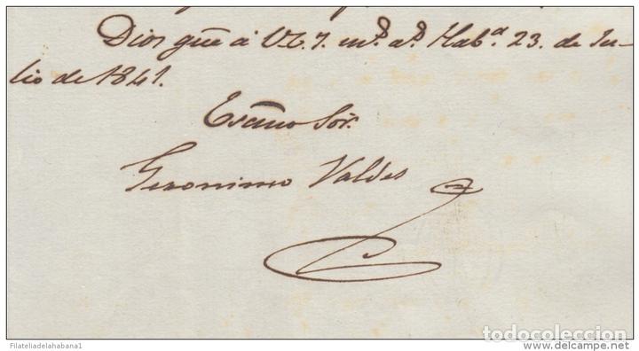 Manuscritos antiguos: *BE413 CUBA SPAIN ESPA&Ntilde;A CAPTAIN GENERAL 1841. GERONIMO VALDES SIGNED DOC - Foto 3