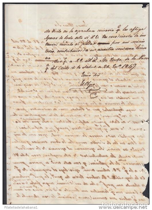 Manuscritos antiguos: *BE415 CUBA SPAIN ESPA&Ntilde;A CAPTAIN GENERAL 1849. FRANCISCO RONCALY SIGNED DOC - Foto 1