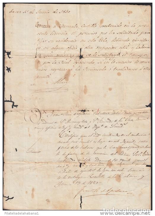 Manuscritos antiguos: *BE416 CUBA SPAIN ESPA&Ntilde;A CAPTAIN GENERAL 1850. FRANCISCO DE APOCADACA SIGNED DOC - Foto 2