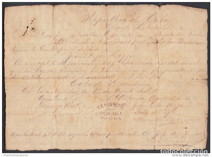 Manuscritos antiguos: *BE438 CUBA INDEPENDENCE WAR GENERAL DE BRIGADA ARMANDO SANCHEZ AGRAMONTE 1898 - Foto 2