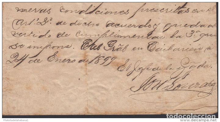Manuscritos antiguos: *BE457 CUBA INDEPENDENCE WAR GENERAL DE DIVISION JOSE GONZALEZ PLANAS 1899 - Foto 1