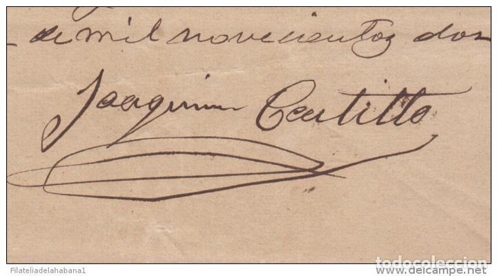 Manuscritos antiguos: *BE459 CUBA INDEPENDENCE WAR GENERAL DE DIVISION JOAQUIN CASTILLO LOPEZ 1902 - Foto 1