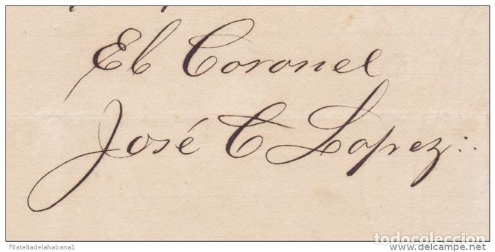 Manuscritos antiguos: E3062 CUBA INDEPENDENCE WAR 1903 SIGNED DOC CORONEL JOSE C. LOPEZ. - Foto 2