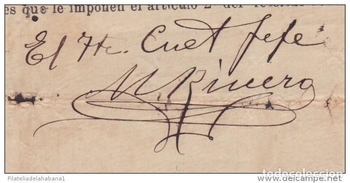 Manuscritos antiguos: E3063 CUBA INDEPENDENCE WAR 1898 SIGNED DOC CORONEL M. RIVERO. - Foto 1