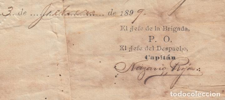 Manuscritos antiguos: BE641 CUBA SPAIN ESPA&Ntilde;A INDEPENDENCE WAR 1899 LICENCE DOCS MAMBI ARMY - Foto 3