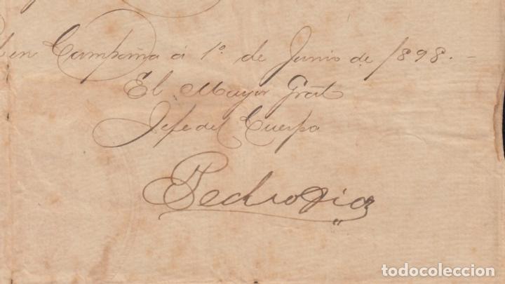 Manuscritos antiguos: BE712 CUBA 1898 INDEPENDENCE WAR SIGNED DOC MAYOR GENERAL PEDRO DIAZ. - Foto 3