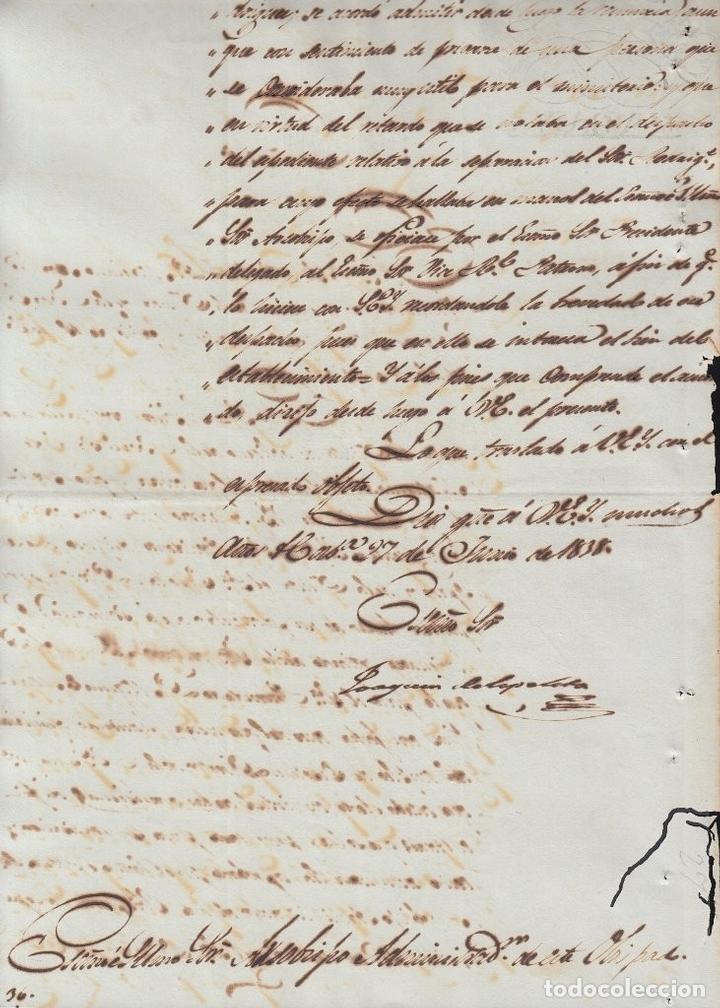 Manuscritos antiguos: BE722 CUBA SPAIN 1838 SIGNED DOC CAPTAIN GENERAL JOAQUIN DE EZPELETA. - Foto 3