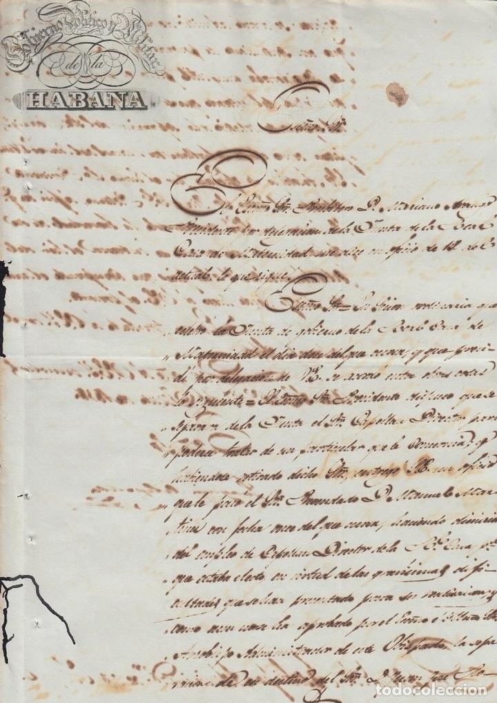 Manuscritos antiguos: BE722 CUBA SPAIN 1838 SIGNED DOC CAPTAIN GENERAL JOAQUIN DE EZPELETA. - Foto 4