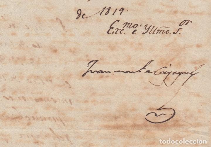 Manuscritos antiguos: BE727 CUBA SPAIN 1819 SIGNED DOC CAPTAIN GENERAL JUAN CAGIGAL. - Foto 2