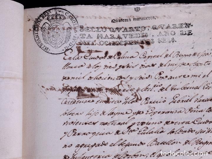 Manuscritos antiguos: CONDE DE CALDAQU&Eacute;S. PALMA DE MALLORCA 1806 - Foto 1