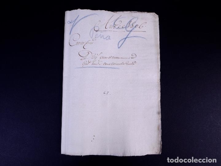 Manuscritos antiguos: CONDE DE CALDAQU&Eacute;S. PALMA DE MALLORCA 1806 - Foto 2