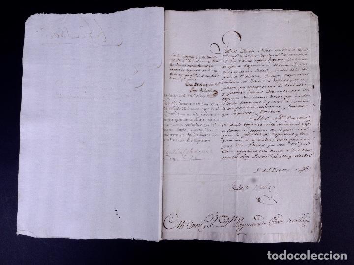 Manuscritos antiguos: CONDE DE CALDAQU&Eacute;S. PALMA DE MALLORCA 1806 - Foto 3