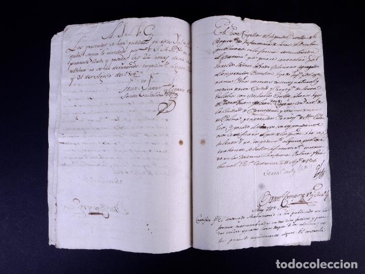 Manuscritos antiguos: CONDE DE CALDAQU&Eacute;S. PALMA DE MALLORCA 1806 - Foto 6