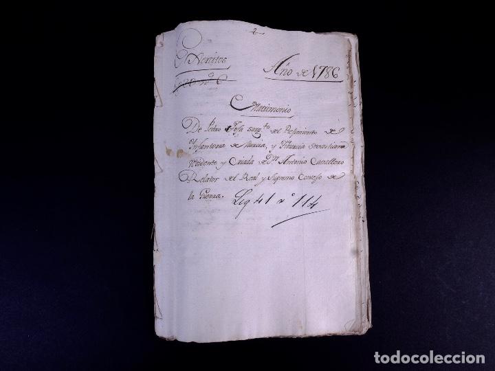 Manuscritos antiguos: CONDE DE MONTENUEBO. MADRID 1786 - Foto 2